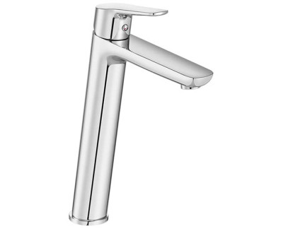 Asian paints THETA Single lever basin mixer with extended body without pop-up waste system Length of spout : 6.5 inches Height of aerator : 8.1 inches