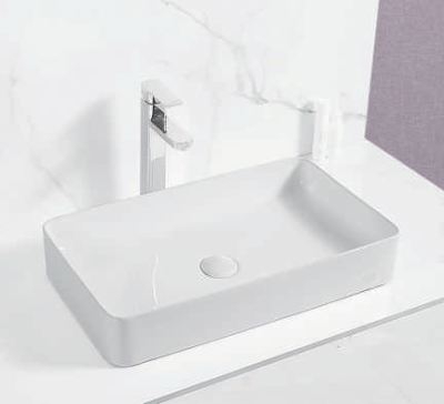 SAFFRON WHITE TABLE TOP ART BASIN SF-9403