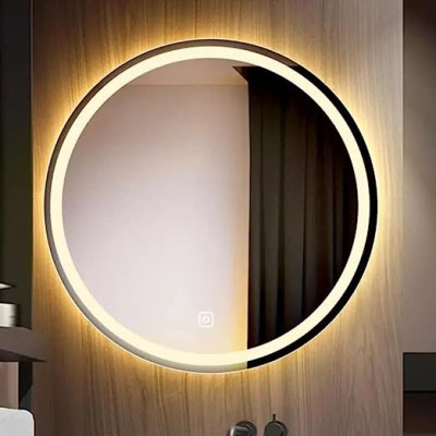 EVAAN Round LED Wall Mirror(3 Tone-White Light, Natural Light, Warm Light) led m 24