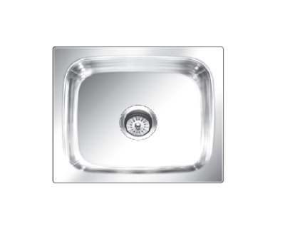 NIRALI POPULAR Grace Plain BG SERIES STAINLESS STEEL SINGLE BOWL KITCHEN SINK (21 inch x 18 inch)