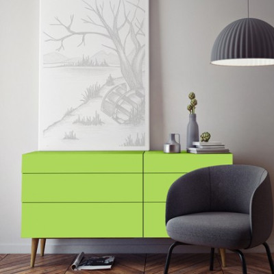 KAJARIA SF PLAIN COLORS LIME GREEN LAMINATE (KL SF - 7027)