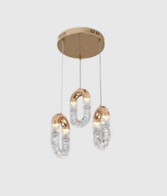 Neptune Modern Led Chandelier Oval Gold Pendant Light 7935-3D