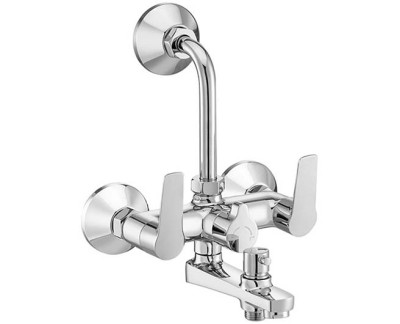 Asian paints THETA Wall mixer 3-in-1 with provision for telephonic shower & overhead shower with bend pipe