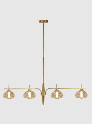 Neptune 4 Light Satin Brass Ceiling Bar Pendant CD3588/4