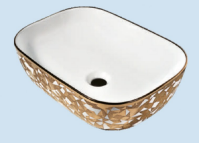 POWER PLUS Glossy Rose Gold Table Top Basin PPTT-270