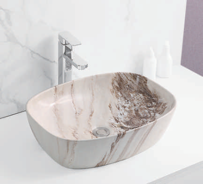 Evaan glossy marble table top art basin SF 9417A-8