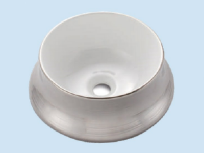 POWER PLUS Glossy Silver Table Top Basin PPTT-210