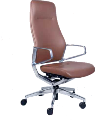 Xenon Black Frame High Back Executive Office Chair Black Fabric With Headrest EC-007