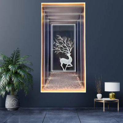 Evvan LED LIGHTING CRYSTAL PORCELAIN DECORATION PAINTING REMOTE CONTROL WALL ART HANGING PAINTING