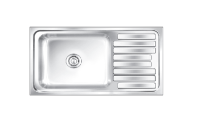 NIRALI POPULAR Elegance Deluxe BG SERIES STAINLESS STEEL SINGLE BOWL KITCHEN SINK (36 inch x 20 inch)