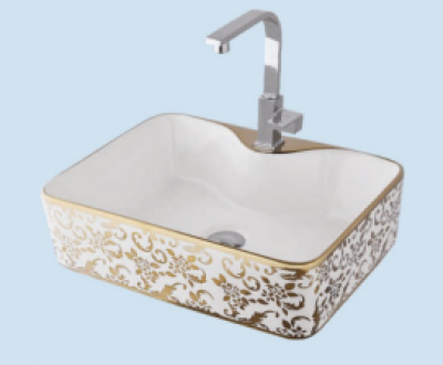 POWER PLUS Glossy Gold Table Top Basin PPTT-018