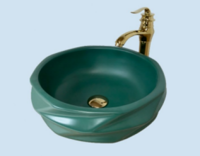 POWER PLUS Matt Green Table Top Basin PPTT-508