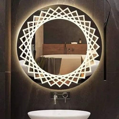 EVAAN Round LED Wall Mirror(3 Tone-White Light, Natural Light, Warm Light) led m 5