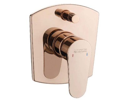 Asianpaints Rose Gold Single Lever Concealed Diverter 3-Inlet Push Type RGALDV112U