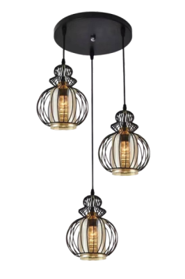 Neptune 3 Heads Globe Cage Pendant Light 1095-3