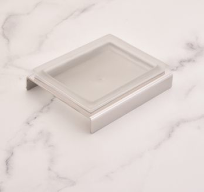 Manjula Accessories Glass PVD finish Floor Mounted Glass Soap Dish