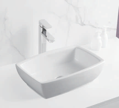 SAFFRON WHITE TABLE TOP ART BASIN SF-9536