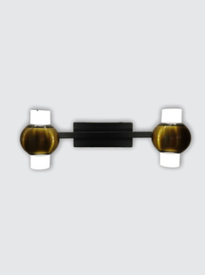 NEPTUNE Black/Brass Gold Vanity Wall Light 9630-2