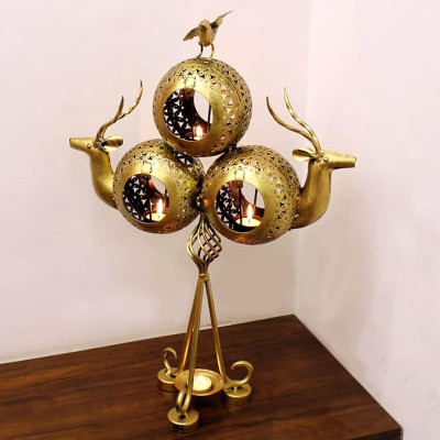 OPPERSTE METAL DEER TEA LIGHT HOLDER