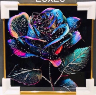 Evaan Rose Crystal Painting