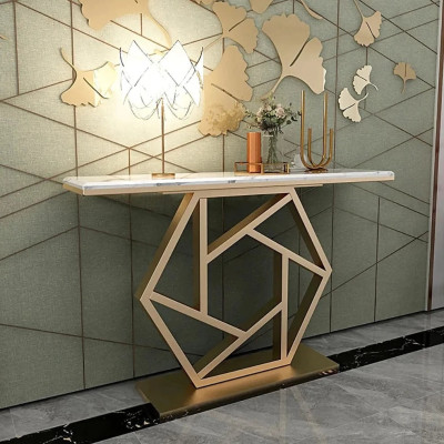 Luxurious Contemporary Console Table In Hexagonal Design