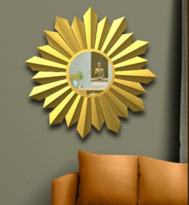 OPPERSTE SILVER ROUND MIRROR WALL DÉCOR