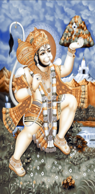 Livolla Lord hanuman ji sanjivani booti poseter art 69 600 x 1200MM