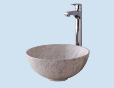 POWER PLUS Glossy Marble Table Top Basin PPTT-143