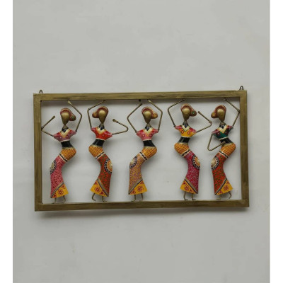 OPPERSTE FRAMED ELEGANT DANCING WOMEN METAL WALL ART