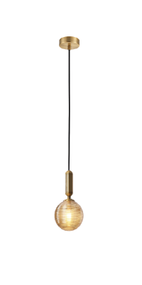 S2B2 Large Mid-Century Glass Globe Pendant Light PS-04-146