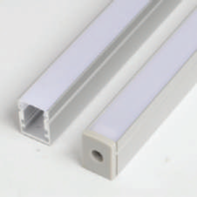 Aluminium Rectangular 10 mm Conciled LED 2 Meter Profile Channels with Diffused Cover, End Caps and Mounting Clips for LED Strip Light