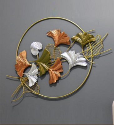 OPPERSTE METAL FLOWER RING WALL ART IN MULTICOLOUR