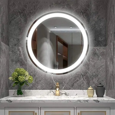 EVAAN Round LED Wall Mirror(3 Tone-White Light, Natural Light, Warm Light) led m 23