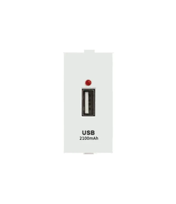 Anchor Roma plus USB-A Charger Single Port(2.1A 5V DC) 1 Module (CRS Certified) 289109