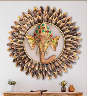 OPPERSTE MULTICOLORED SPIRITUAL GANESHA WALL HANGING  FOR DECORATIVE PURPOSE