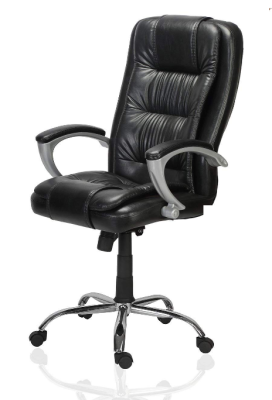 Black Leather Office Chair EC-032