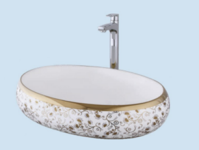 POWER PLUS Glossy Gold Table Top Basin PPTT-022