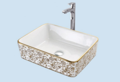 POWER PLUS Glossy Gold Table Top Basin PPTT-172