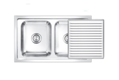 Nirali D'singo Super Slider  BG Series Stainless Steel Double Bowl Kitchen Sink (33½ inch x 20 inch)