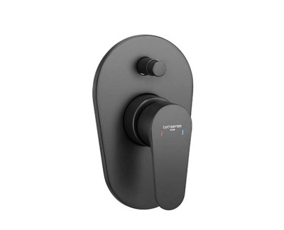 Asianpaints Matt Black Single Lever Concealed Diverter Push Upper MBALDV111UN