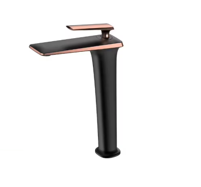 mansico Black and Rose Gold Basin Faucet ZXF/35