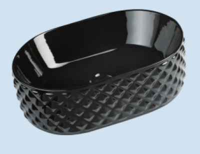 POWER PLUS Glossy Black Table Top Basin PPTT-441