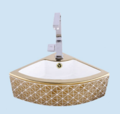 POWER PLUS Glossy Gold Table Top Basin PPTT-127