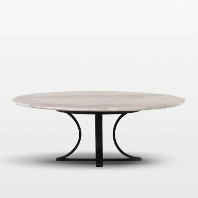 Unique Design White Marble Iron Center Table