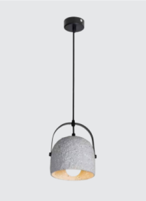 Neptune Industrial Concrete Cement Pendant Grey Light 098