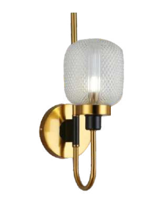 Neptune  Modern Brass Wall Sconces Gold and Black Wall Light 5118/1