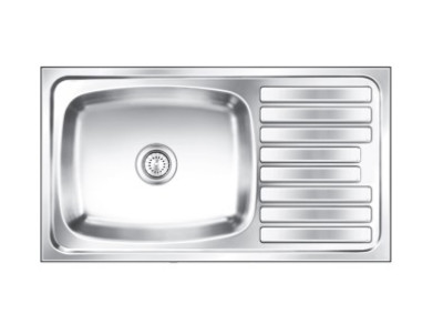 Nirali PopularElegance Ultra BG Series Stainless Steel Single Bowl Kitchen Sink (36 inch x 20 inch)