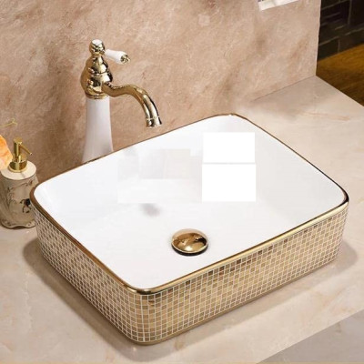 mansico recto gold stylish tabletop basin 526