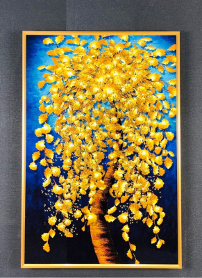 Evvan Golden Fantasy Tree Canvas Print wall art