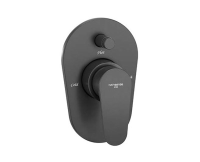 Asianpaints Matt Black Single Lever Concealed Diverter 3-Inlet Push Type MBALDV112UN